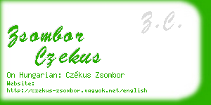 zsombor czekus business card