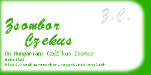 zsombor czekus business card